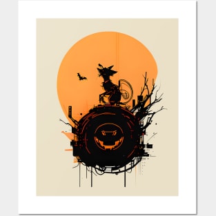 Monster cat, Mysterious, Dark, Silhouette art Posters and Art